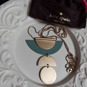 Kate Spade Golden Half Moon Drop Necklace